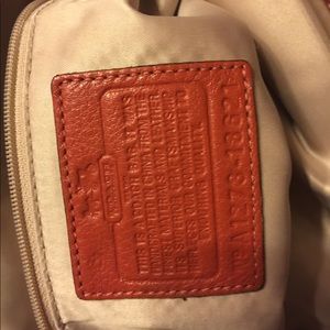 Orange leather classic coach pocketbook